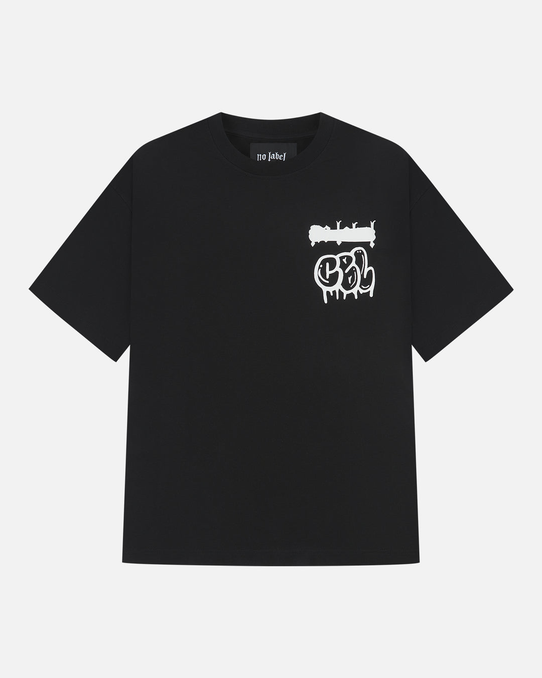 CAN'T BE LABELLED Graffiti T-Shirt Black White — Portuguese cotton, oversized fit, street art graphic