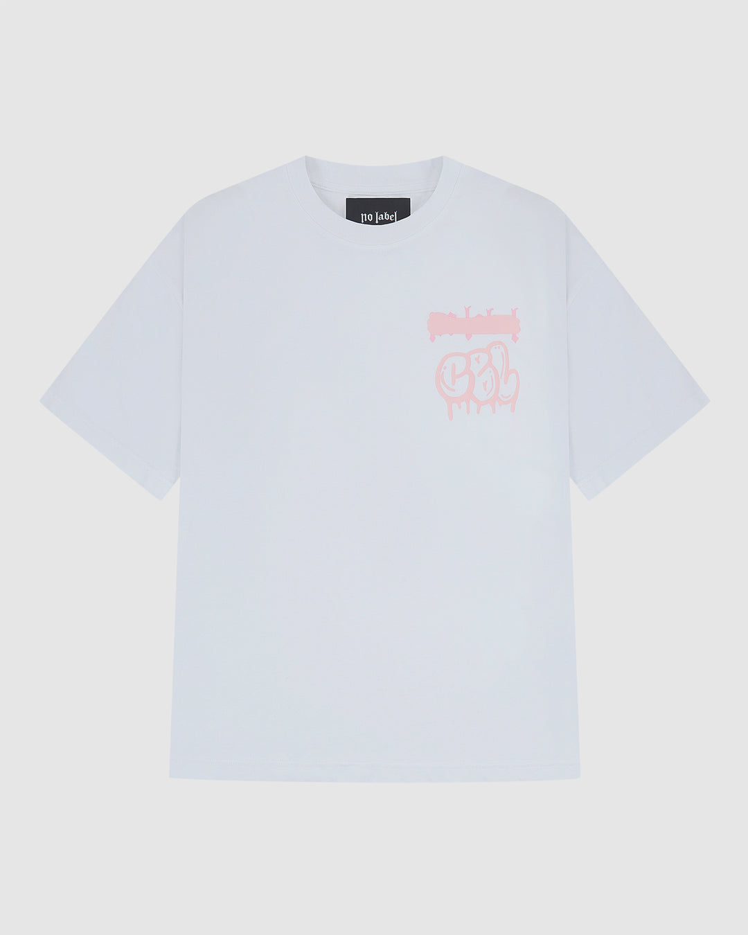 CAN'T BE LABELLED Graffiti T-Shirt White Pink — Portuguese cotton, oversized fit, street art graphic