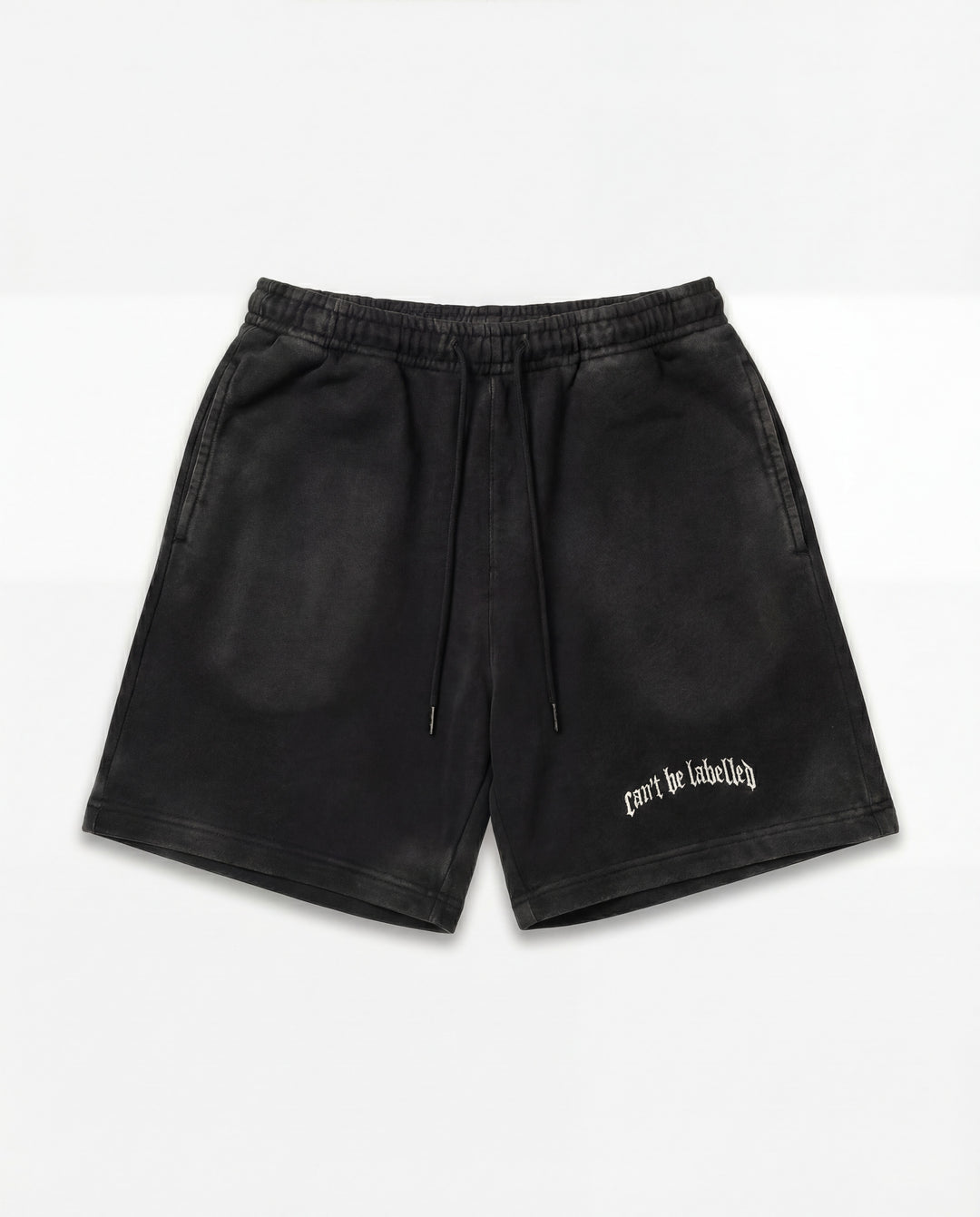 CAN'T BE LABELLED Heavyweight Vintage Shorts — 480gsm cotton, vintage wash, British luxury streetwear