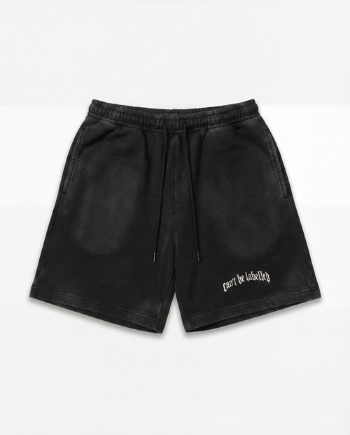 CAN'T BE LABELLED Heavyweight Vintage Shorts — 480gsm cotton, vintage wash, British luxury streetwear
