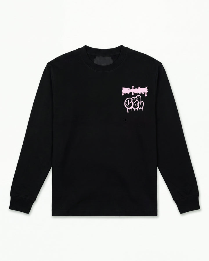 CBL GRAFITTI LONG SLEEVE - JET BLACK/PINK