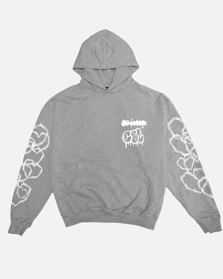 SKELETON SIGNS HOODIE - ASH GREY