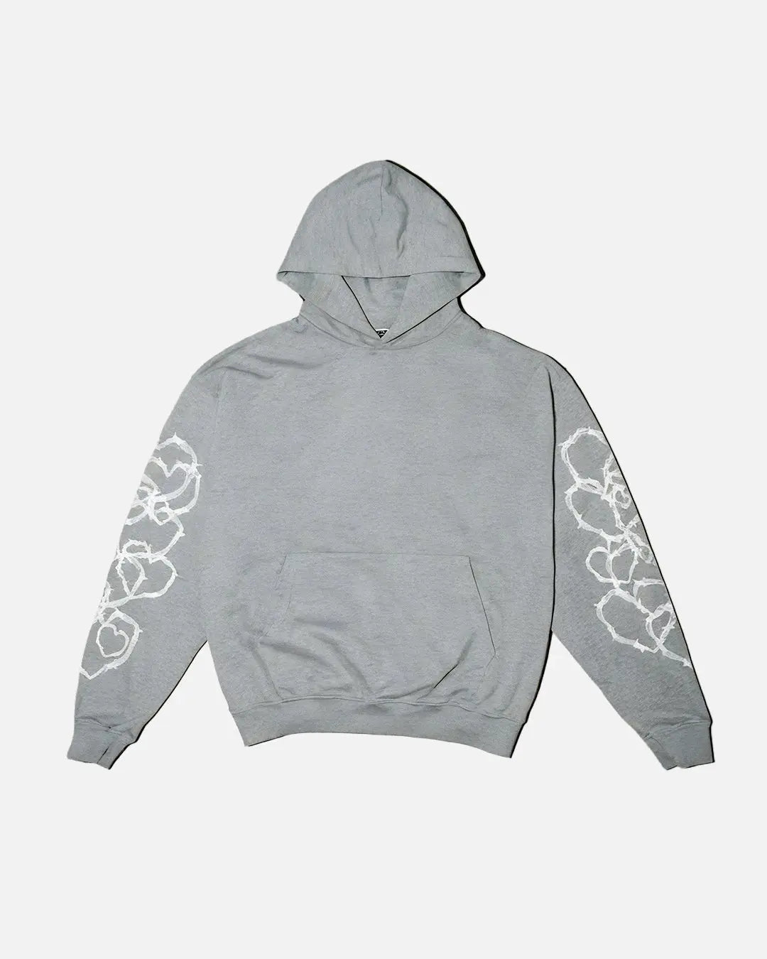 CAN'T BE LABELLED Skeleton Signs Hoodie in Ash Grey — heavyweight cotton, bold skeleton graphic, oversized fit