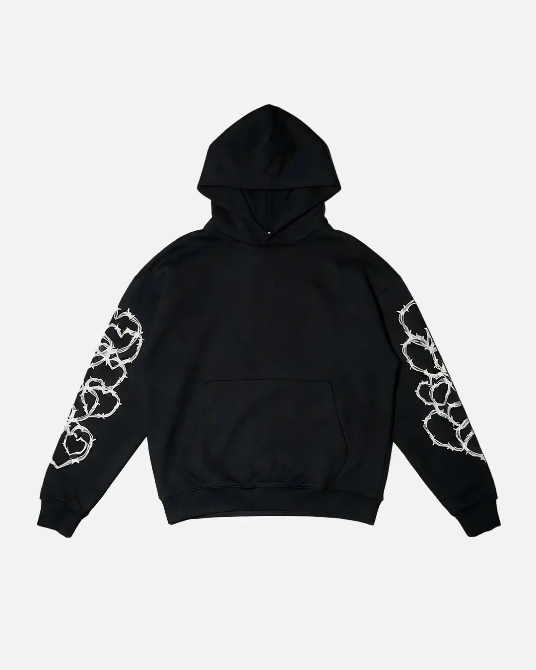 CAN'T BE LABELLED Skeleton Signs Hoodie in Jet Black — heavyweight cotton, bold skeleton graphic, oversized fit