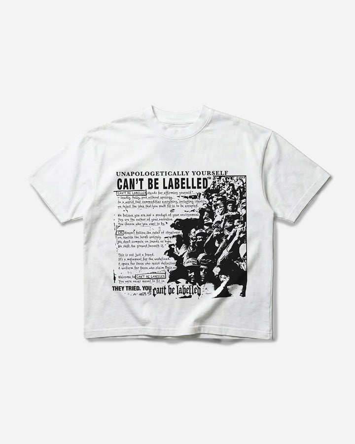 STATEMENT T-SHIRT — FLAT WHITE