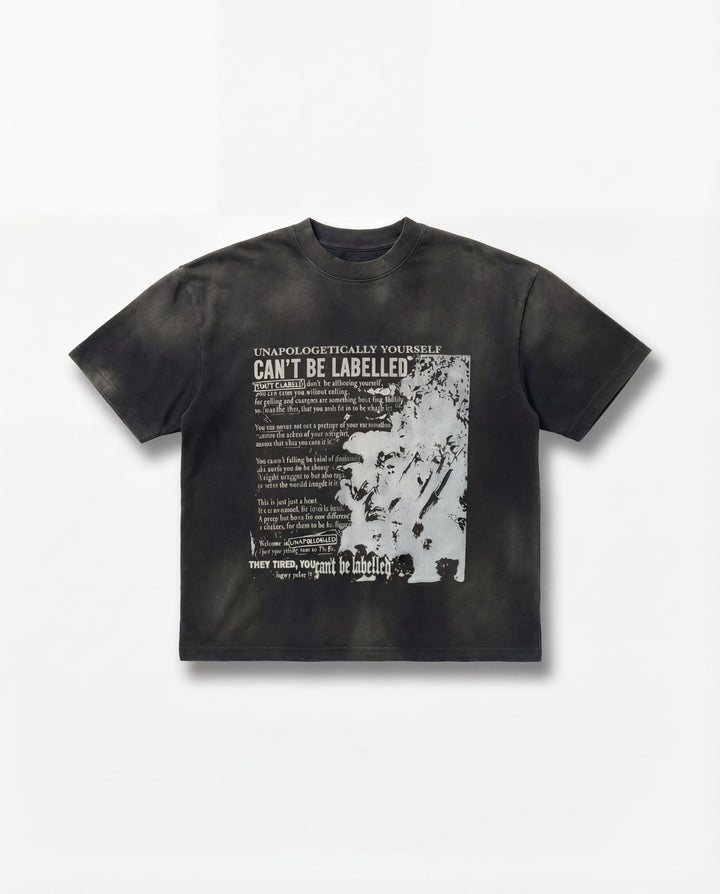 STATEMENT TEE &amp; SHORTS SET — VINTAGE BLACK
